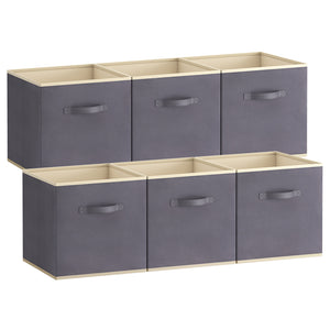 Lifewit Collapsable Fabric Cube Storage Bins, 13/11 Inches, 6 Packs