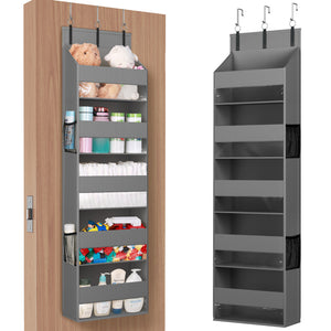 Lifewit 1-Pack 5-Tier Clear Window Hanging Storage Rack with 4 Mesh Side Pockets